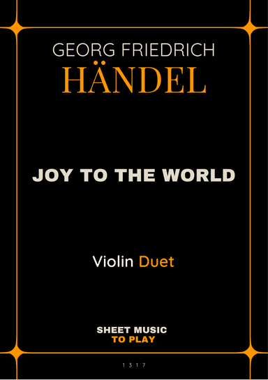 Joy To The World - Violin Duet (Full Score and Parts)