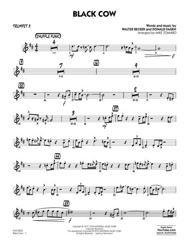 Black Cow (arr. Mike Tomaro) - Trumpet 3