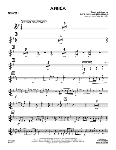 Africa (arr. John Wasson) - Trumpet 1