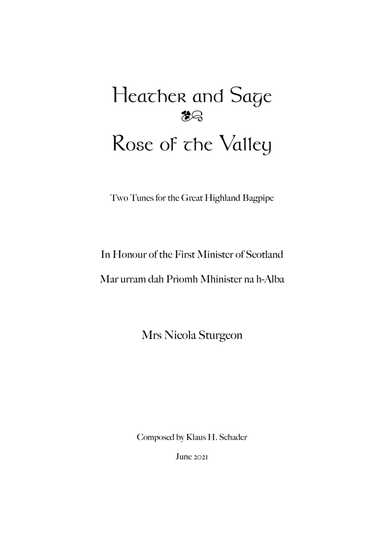 Two Tunes for the Great Highland Bagpipe