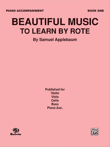 Beautiful Music to Learn by Rote, Book 1