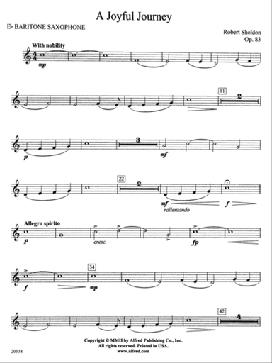 A Joyful Journey: E-flat Baritone Saxophone