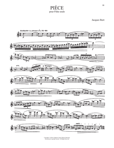 Piece Pour Flute Seule