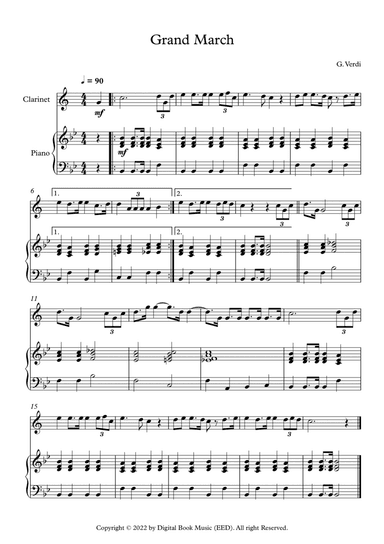 Grand March (Aida) - Giuseppe Verdi (Clarinet + Piano)
