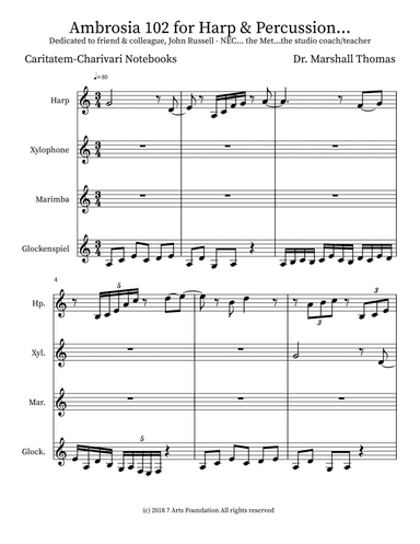 Ambrosia 102 for Harp & Percussion...