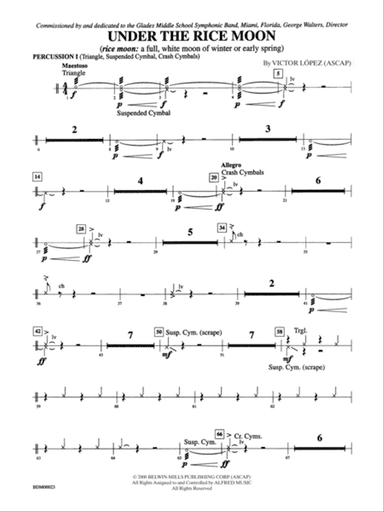 Under the Rice Moon: 1st Percussion