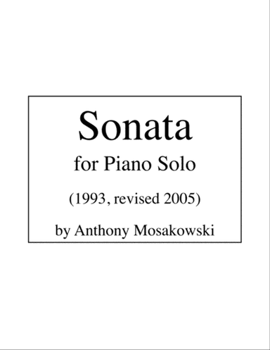 Sonata for Piano Solo