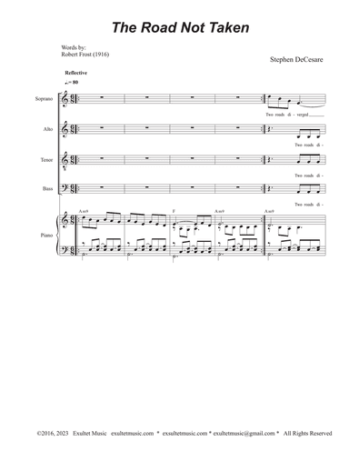 The Road Not Taken (SATB)