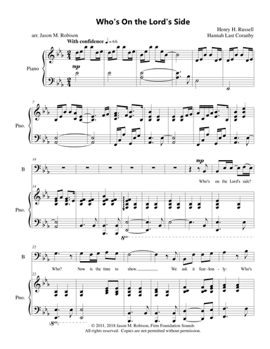 Who's On the Lord's Side SATB