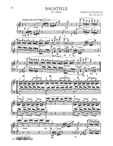 Bagatelle In C Major, Op. 33, No. 5