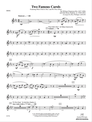Two Famous Carols: Oboe