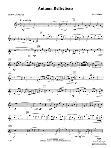 Autumn Reflections: 1st B-flat Clarinet