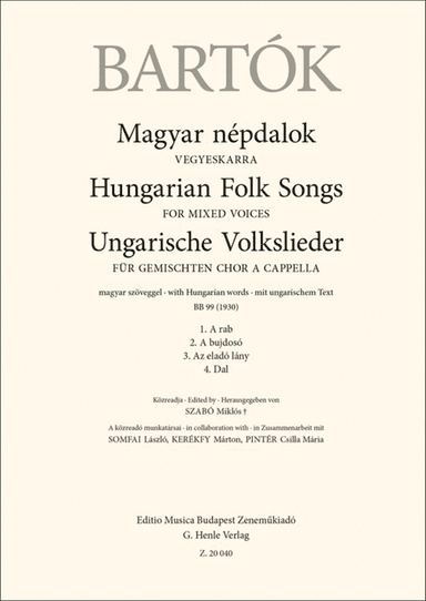 Hungarian Folk Songs for mixed voices