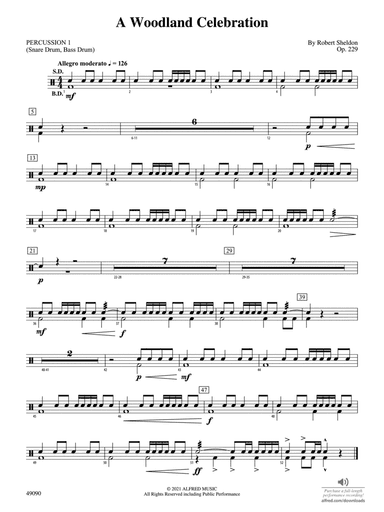 A Woodland Celebration: 1st Percussion