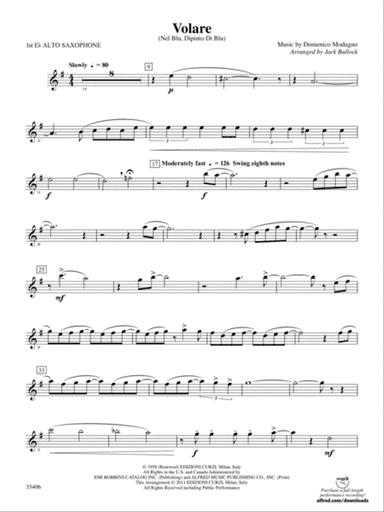 Volare: E-flat Alto Saxophone