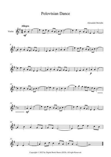 Polovtsian Dance - Alexander Borodin (Violin)