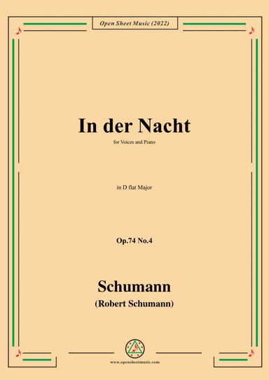 Schumann-In der Nacht,Op.74 No.4,in D flat Major