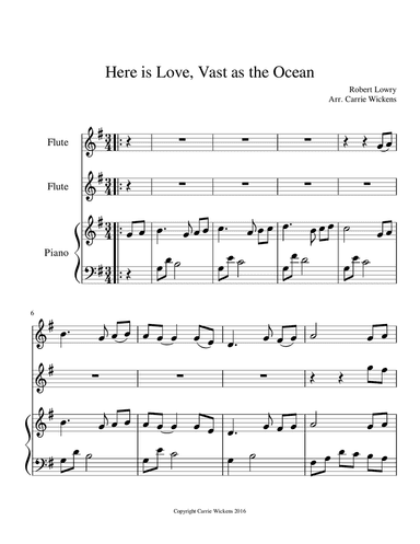 Here is Love, Vast as the Ocean