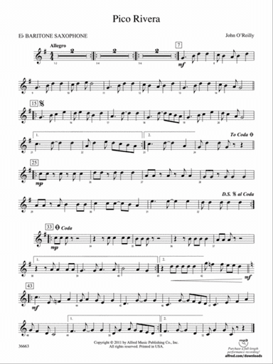 Pico Rivera: E-flat Baritone Saxophone