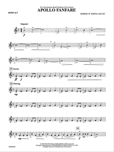 Apollo Fanfare: 1st F Horn