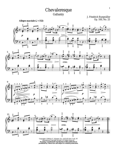 Spirit Of Chivalry (La Chevaleresque), Op. 100, No. 2