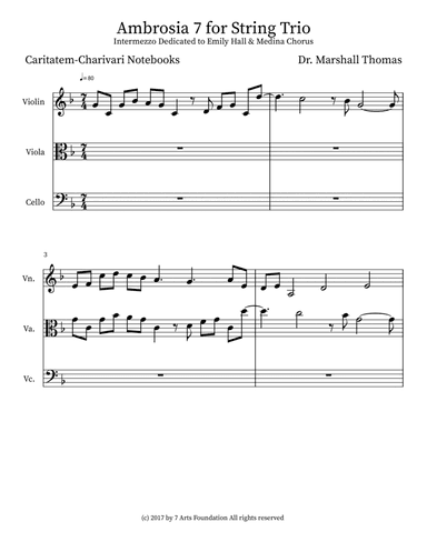 Ambrosia 7 for String Trio