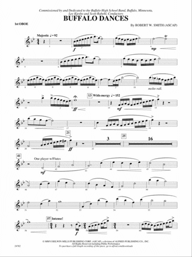Buffalo Dances: Oboe