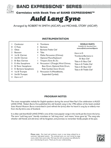Auld Lang Syne (A Holiday Farewell for Band): Score