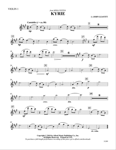 Kyrie: 1st Violin
