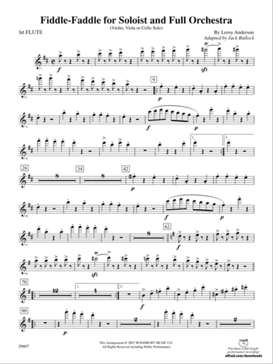 Fiddle-Faddle for Soloist and Full Orchestra: Flute
