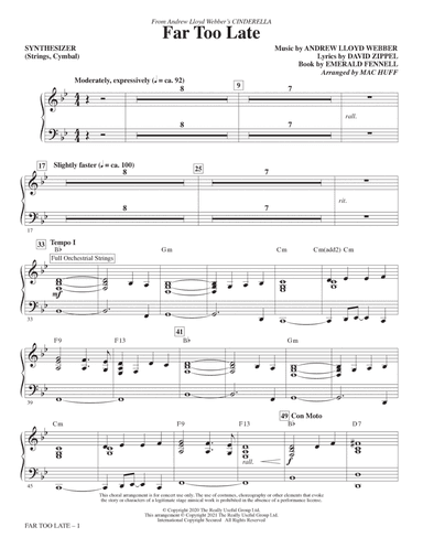 Far Too Late (from Cinderella) (arr. Mac Huff) - Synthesizer