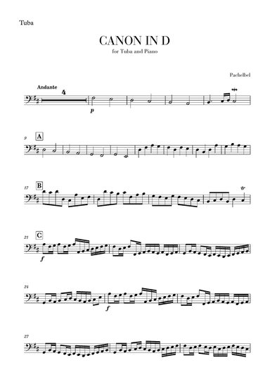 Canon in D for Tuba
