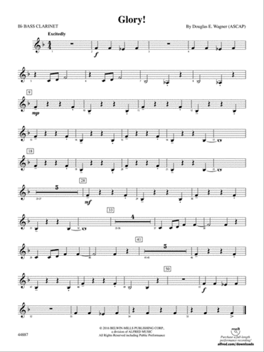 Glory!: B-flat Bass Clarinet