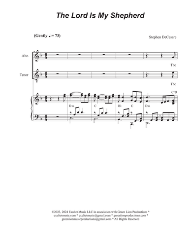 The Lord Is My Shepherd (Vocal Quartet - (SATB)