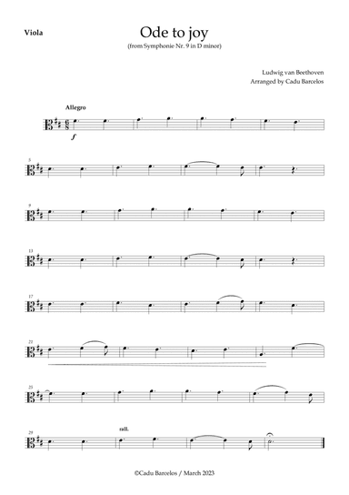 Ode to joy - Beethoven Viola