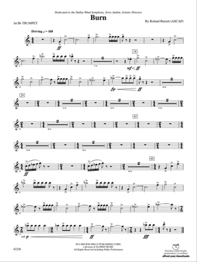 Burn: 1st B-flat Trumpet