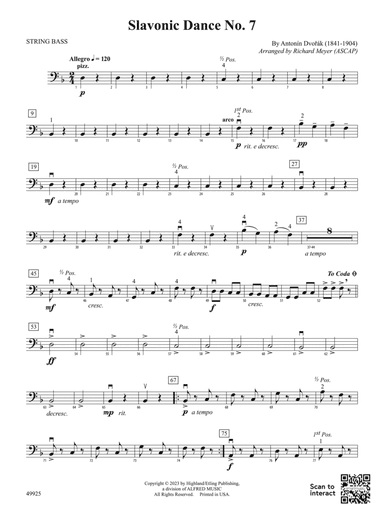 Slavonic Dance No. 7: String Bass