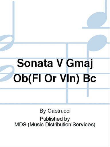 SONATA V Gmaj Ob(Fl or Vln) BC