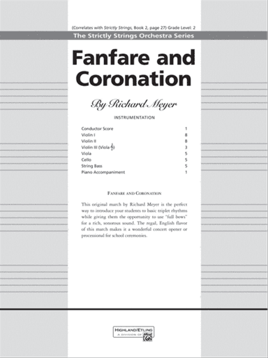 Fanfare and Coronation: Score