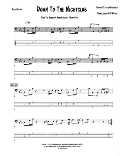 Down To The Nightclub