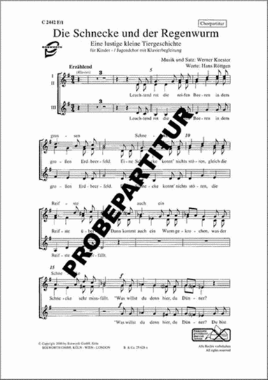 Die Schnecke u. der Regenwurm