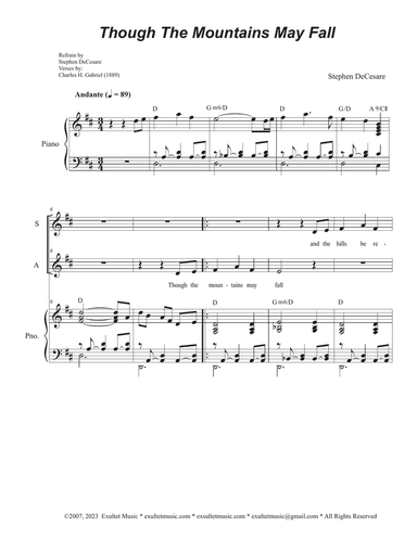 Though The Mountains May Fall (Duet for Soprano and Alto solo)