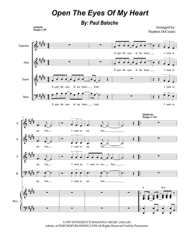 Open The Eyes Of My Heart