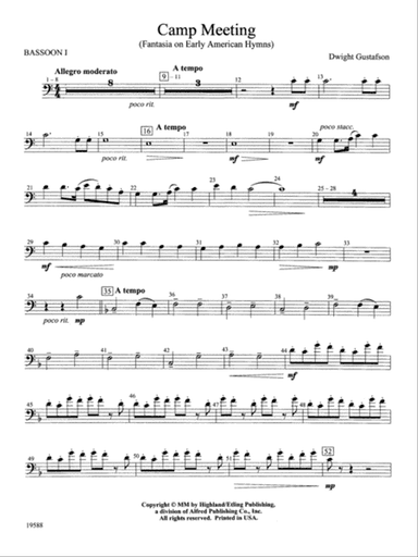 Camp Meeting (Fantasia on Early American Hymns): Bassoon