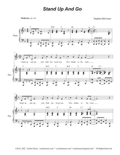 Stand Up And Go (Vocal solo)