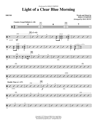 Light of a Clear Blue Morning (arr. Mac Huff) - Drums