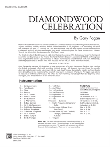 Diamondwood Celebration: Score