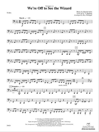 We're Off to See the Wizard, Variations on: Tuba