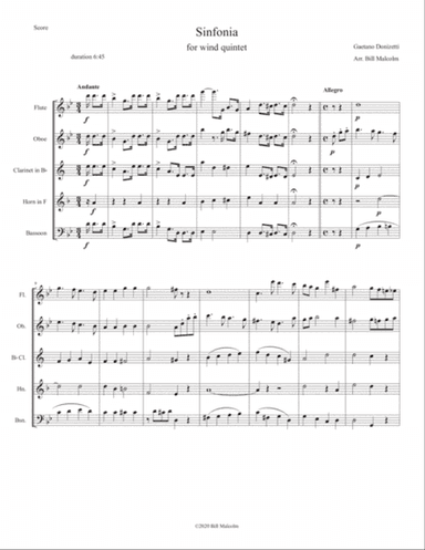 Sinfonia for wind quintet