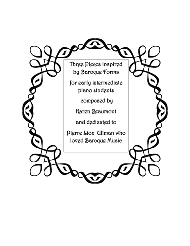 Three Pieces Inspired by Baroque Forms